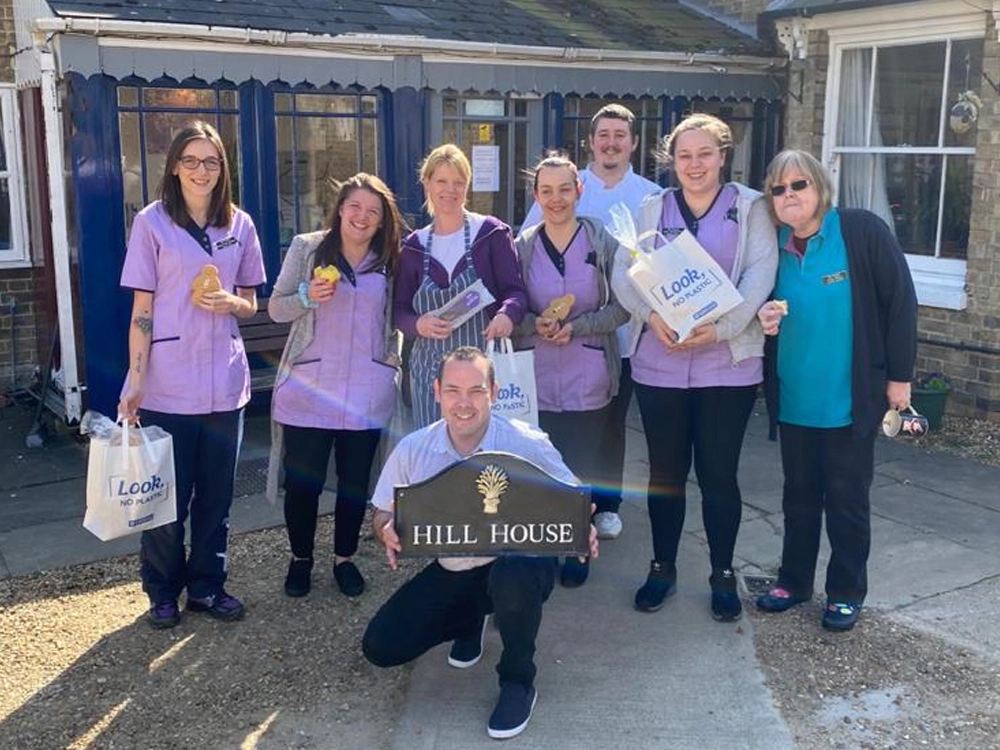 Hill House care staff providing support to elderly residents