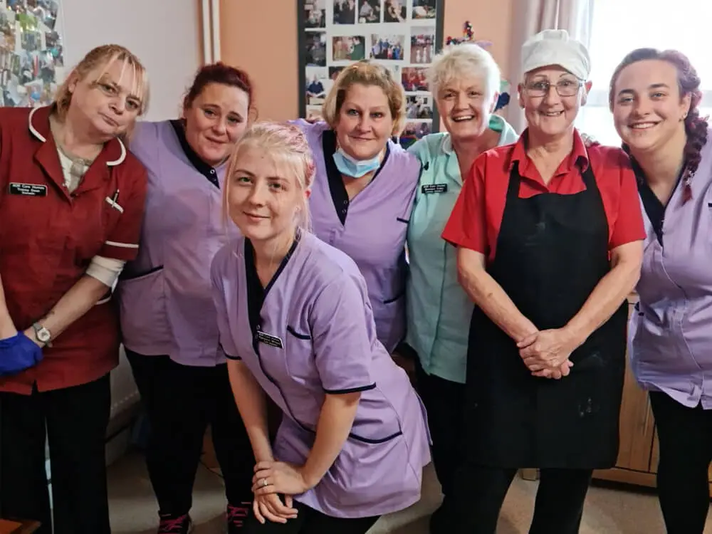 Keneydon House care staff providing support to elderly residents